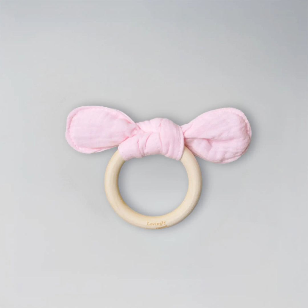 Pink Bunny Ear Fabric Teether