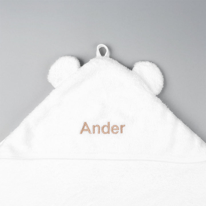 Personalised White Hooded Towel