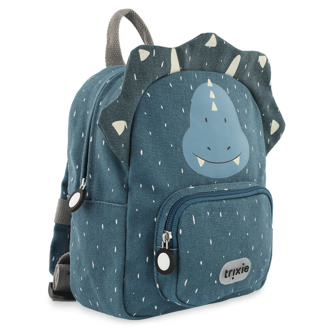 Side view of Trixie Mr. Triceratops Backpack