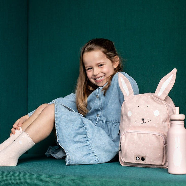 Girl with Trixie Bunny Backpack