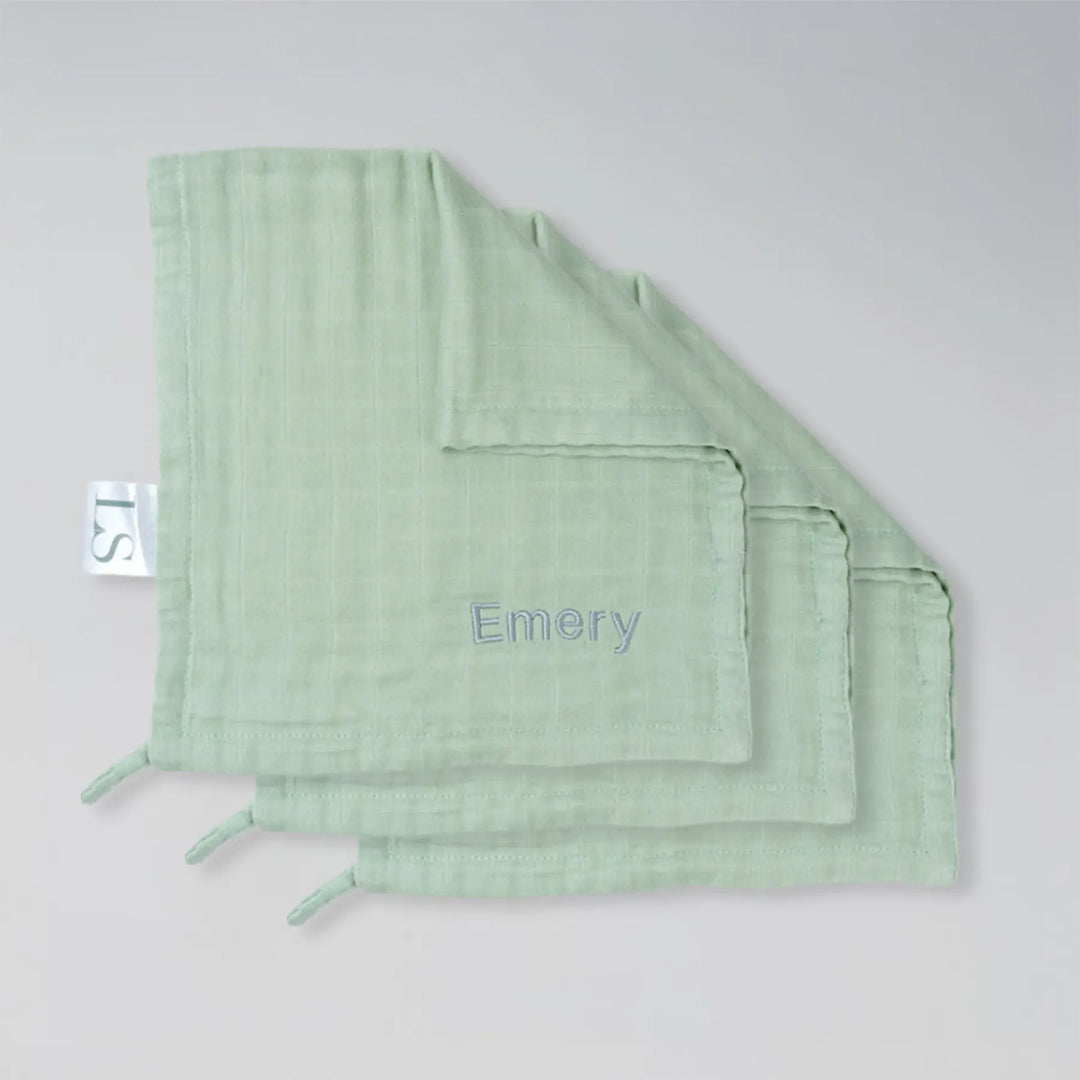 Green Wash Cloth, Set of 3
