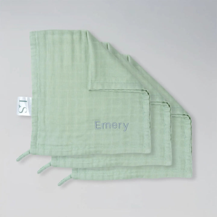 Green Wash Cloth, Set of 3