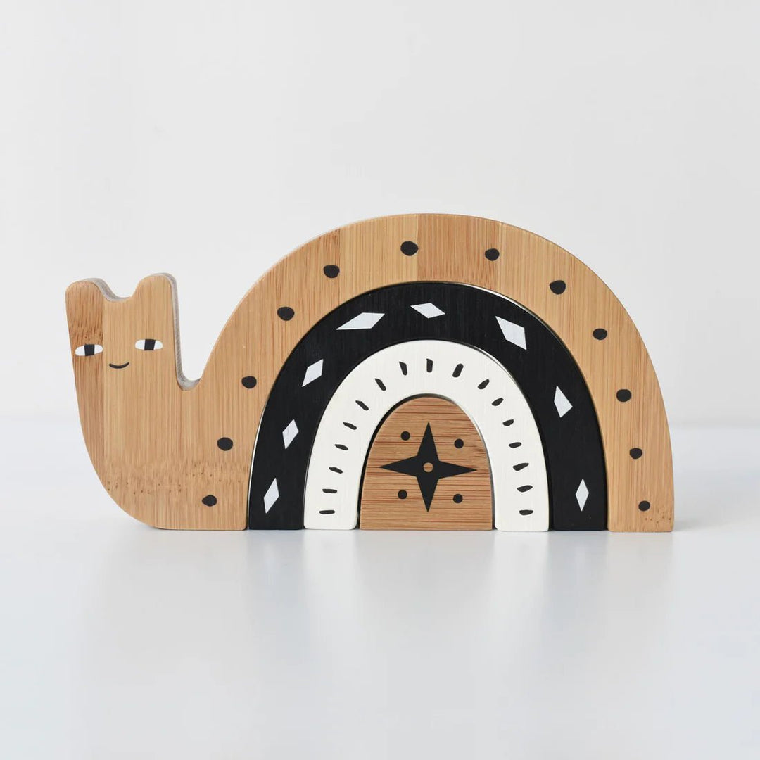 Wee Gallery Bamboo Nesting Toy in Snail Design