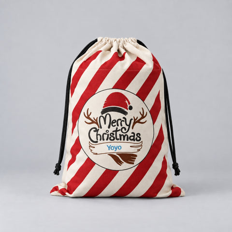 Personalised Christmas Sack Bag | Merry Christmas Design