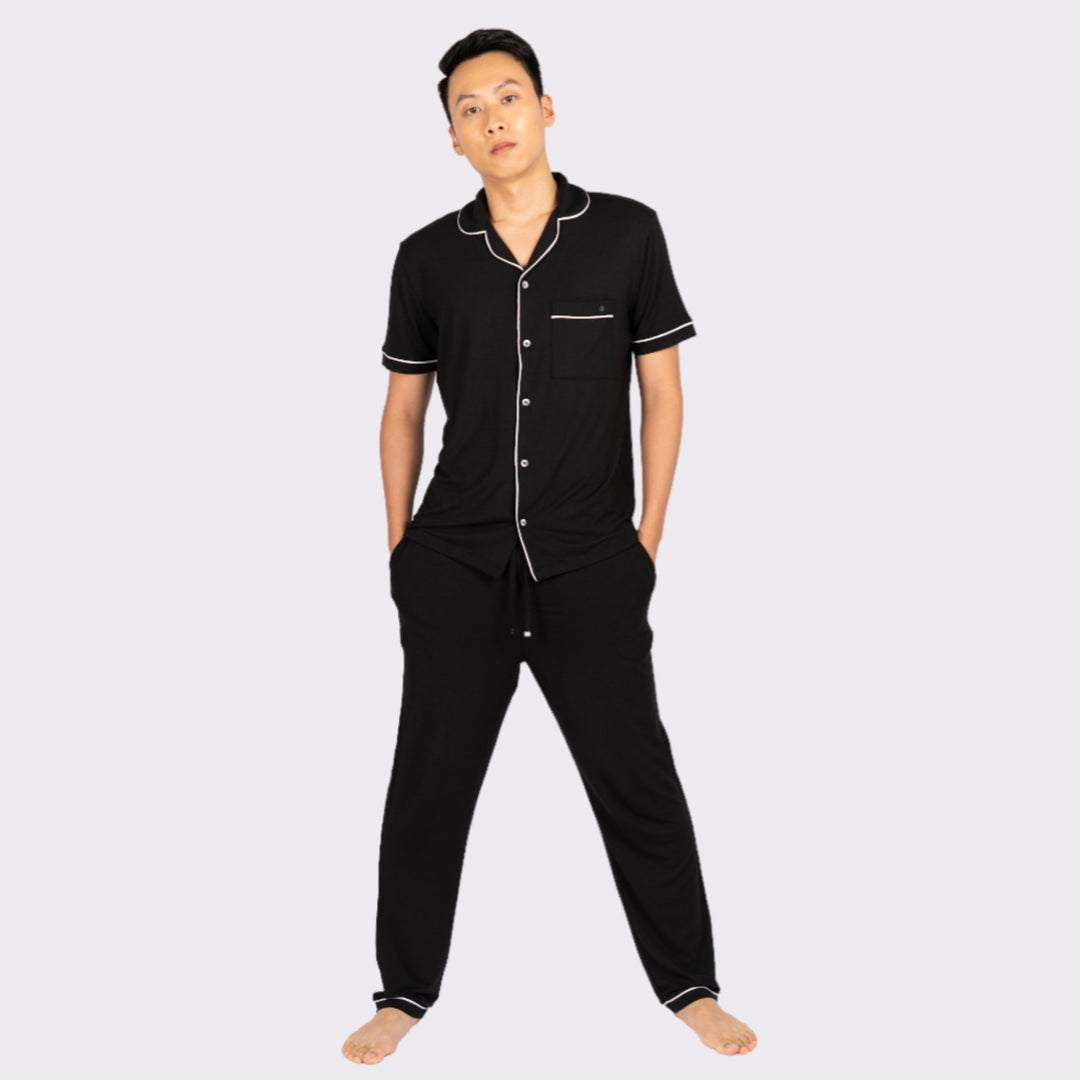 Men's Je Dors Pyjamas Set - Black
