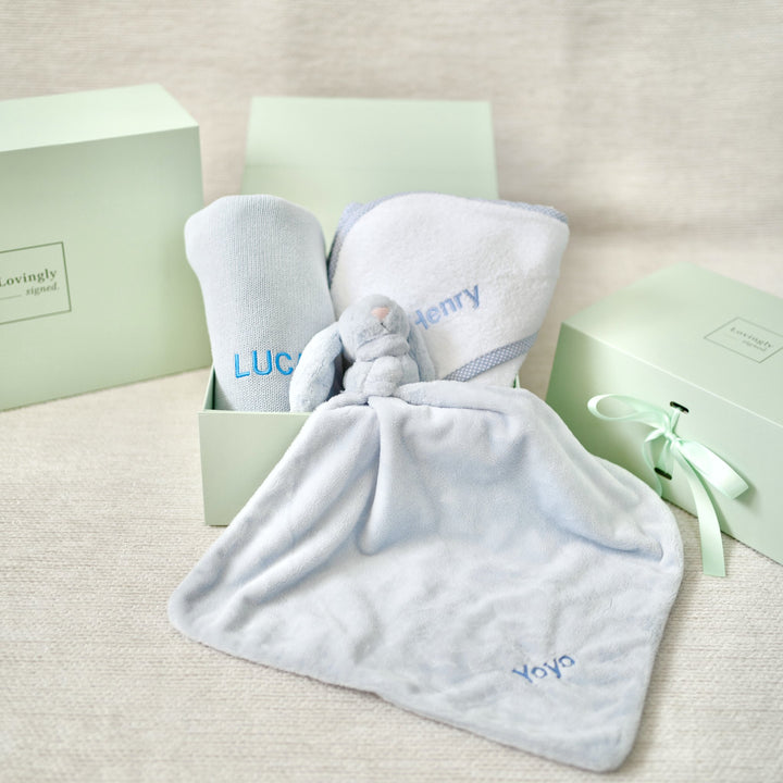 Personalised Baby Shower Gift Set - Blue