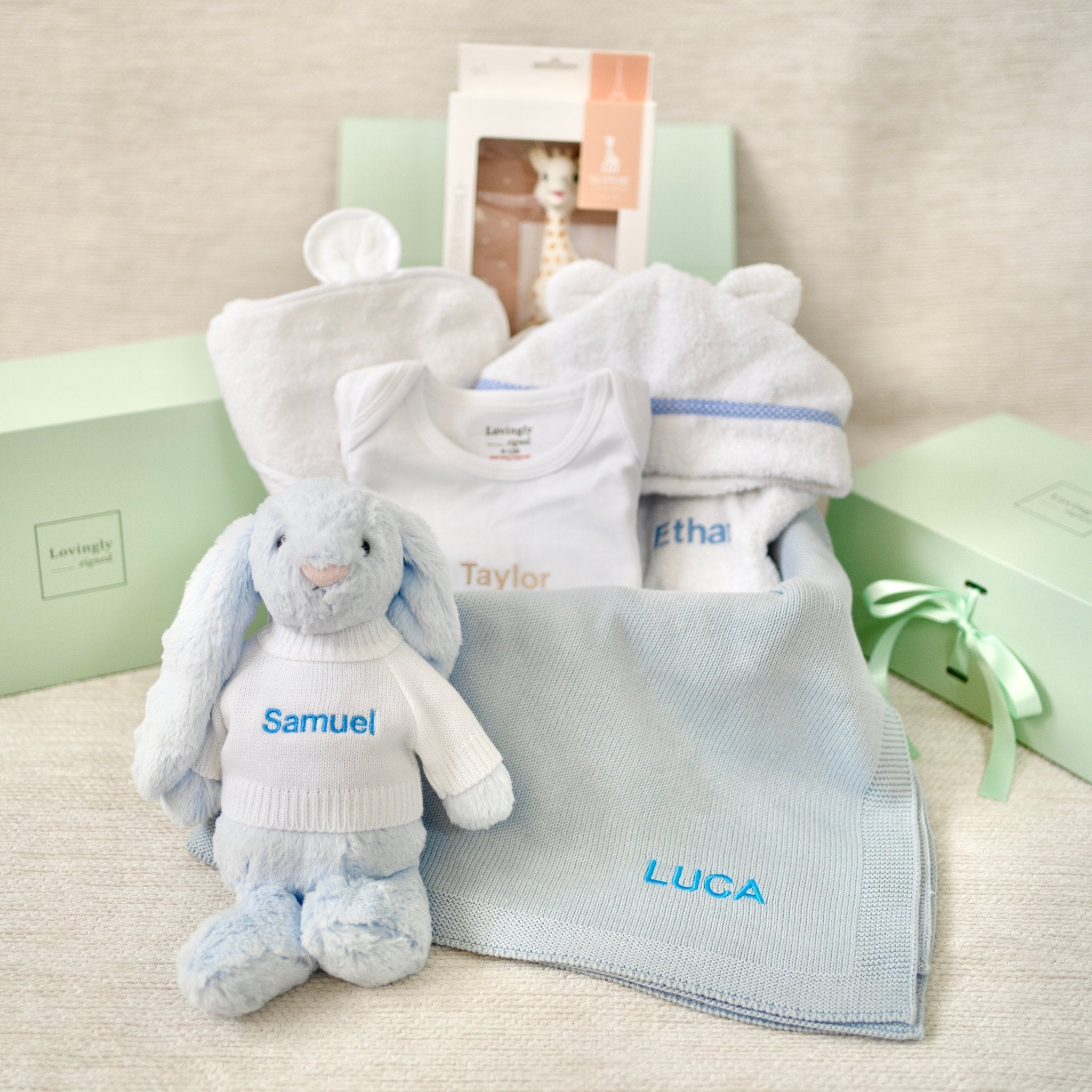 Customised 100% Cotton Baby New Born Gift Set A – thewatermelonkids