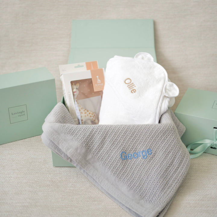 Personalised Sophie Snuggles Gift Set - Grey