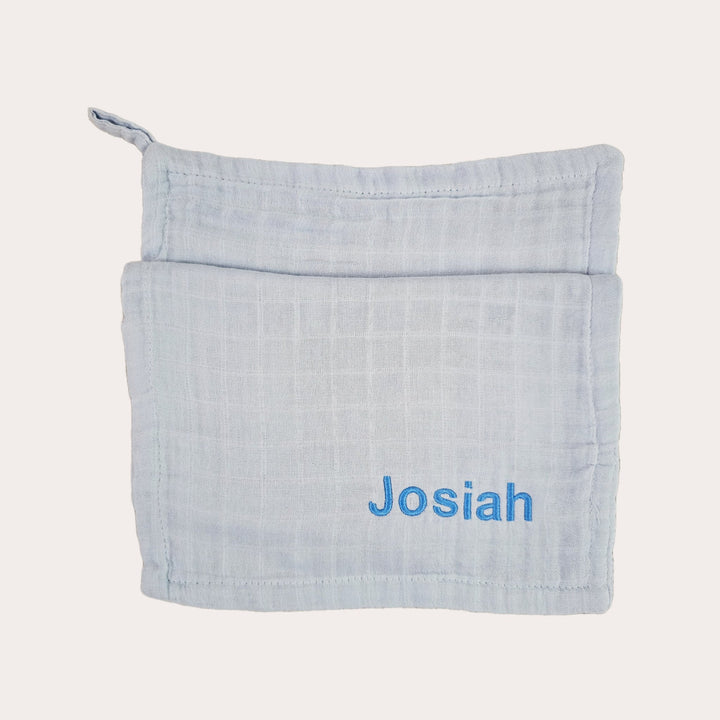 Personalised Bamboo Muslin Cloths (Pack of 3) (Multiple Colour Options)