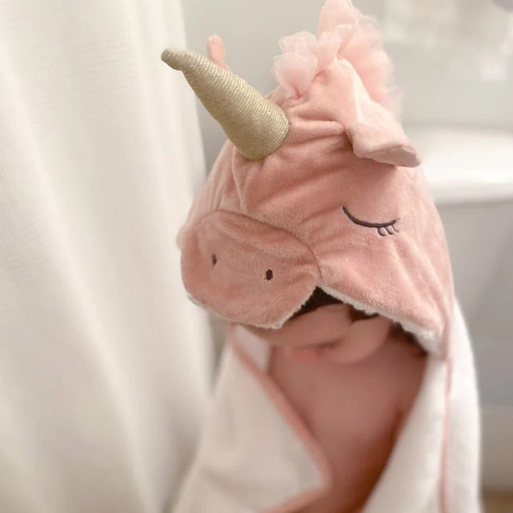 Personalised Baby Unicorn Hooded Towel