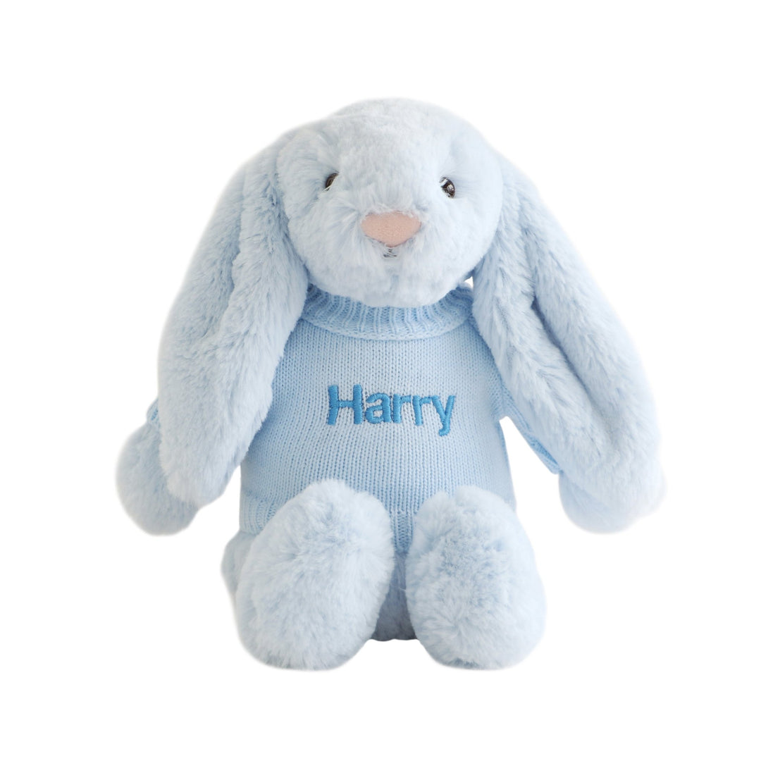 Personalised Jellycat Bunny - Blue - LOVINGLY SIGNED (SG)
