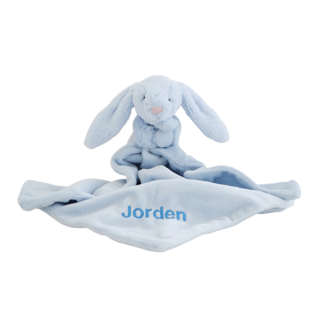 Personalised Bathtime, Bunny and Comforter Snuggle Set - Blue - LOVINGLY SIGNED (SG)