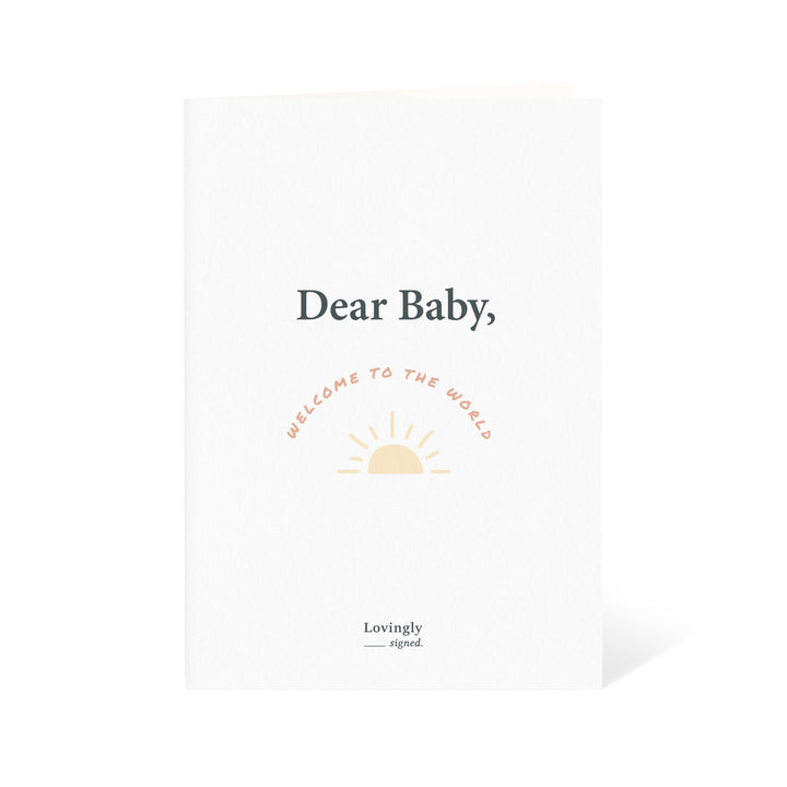 Welcome To The World! Newborn Baby Congratulations Card - LOVINGLY SIGNED (SG)
